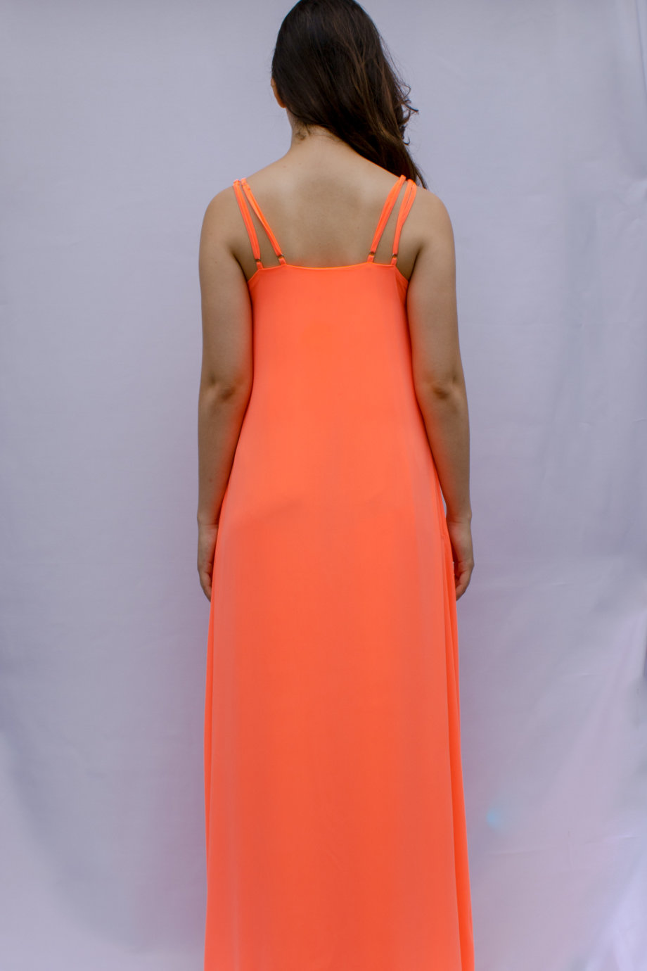 Mika Polus Sleeveless Maxi Dress Coral