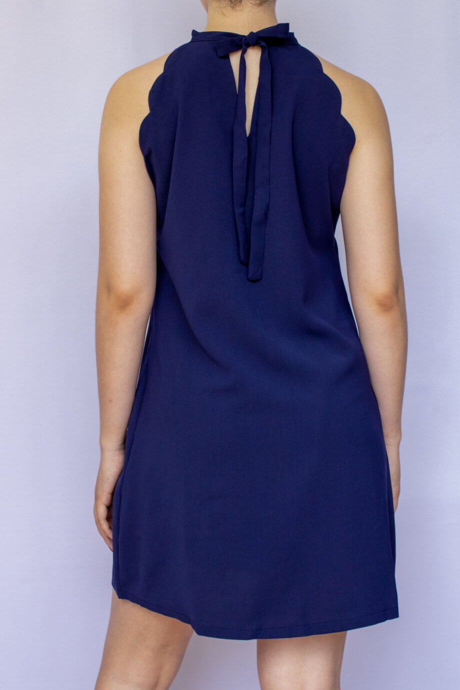 Mika Polus Scalloped Short Dress Navy