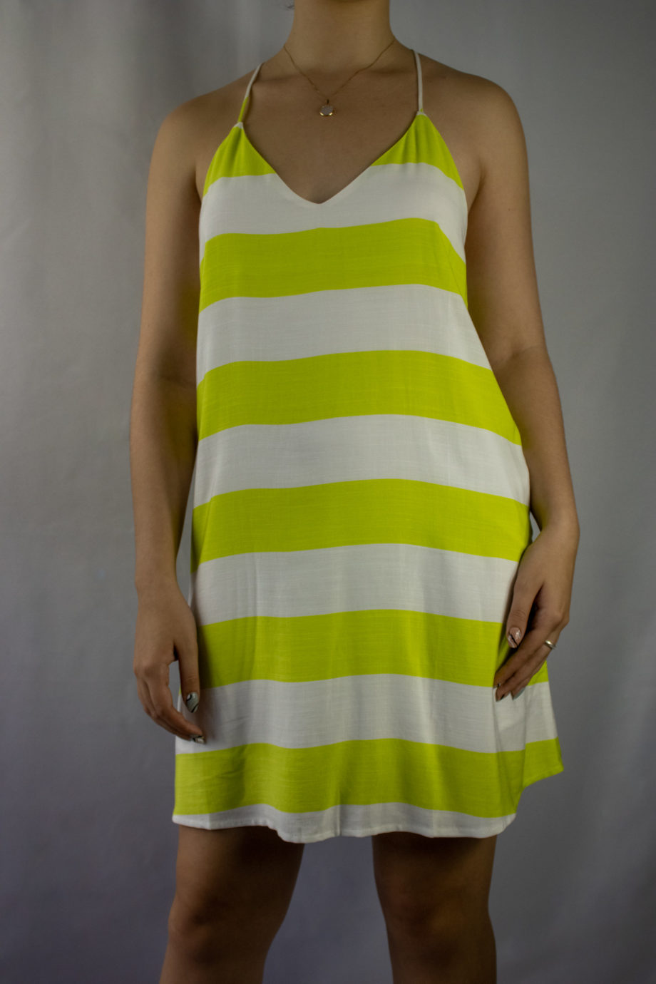 Mika Polus Lime Racer Back Tank Top Dress