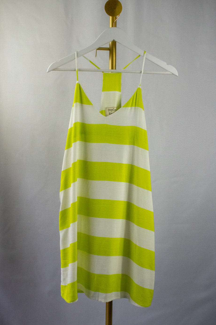 Mika Polus Lime Racer Back Tank Top Dress