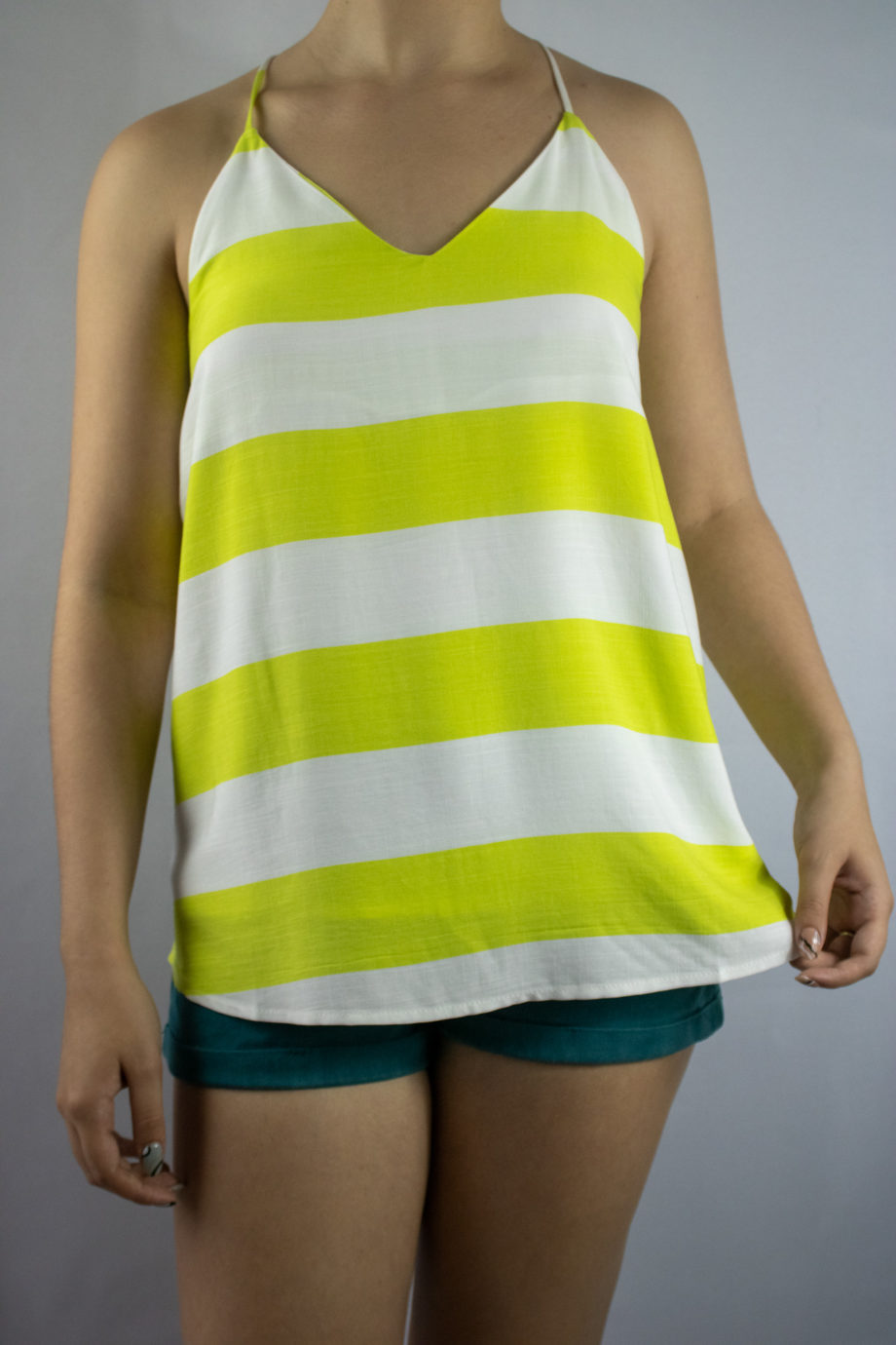 Mika Polus Lime Racer Back Tank Top