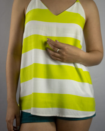 Mika Polus Lime Racer Back Tank Top