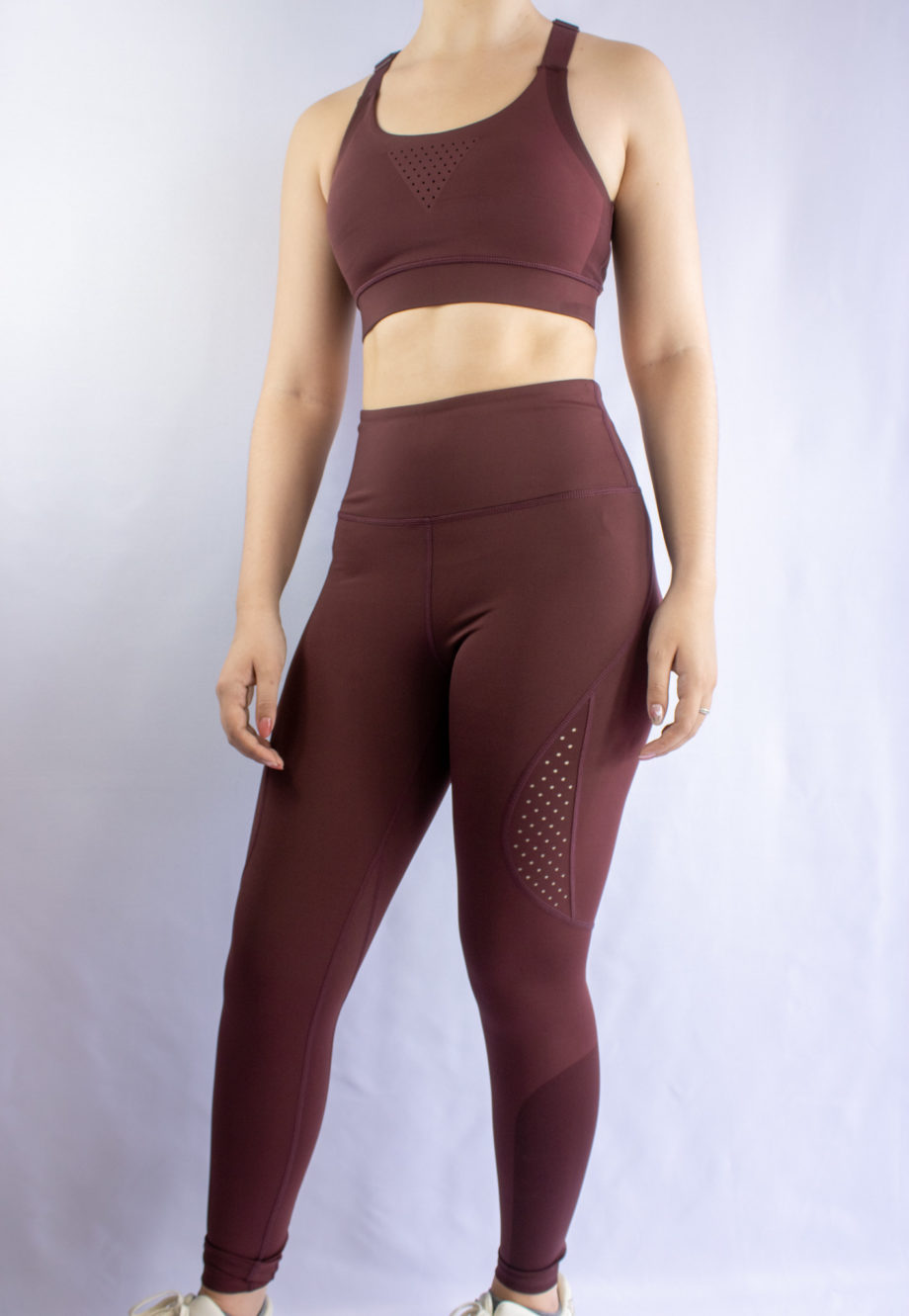 Mika Polus Performance High Waisted Leggings Deep Red