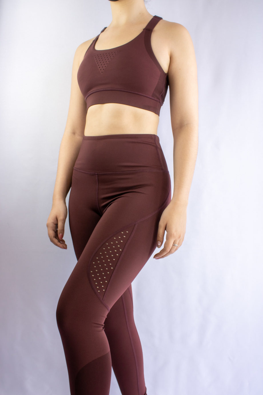 Mika Polus Performance High Waisted Leggings Deep Red