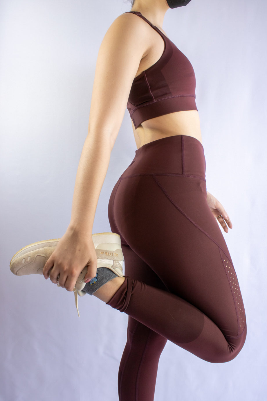 Mika Polus Performance High Waisted Leggings Deep Red