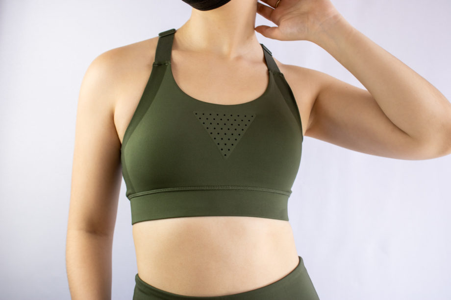 Mika Polus Active Adjustable High Performance Sport Bra Military Green