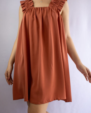 Mika Polus Delicate Terra Cotta Short Dress