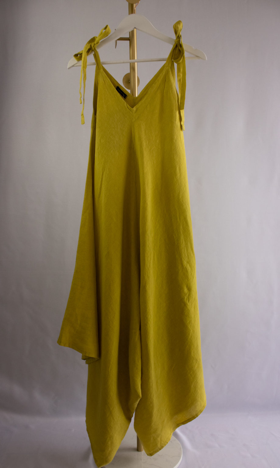 Mika Polus Loose Linen Jumpsuit Lemon Color